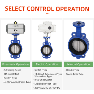Fds DN50-400 Thiết bị truyền động điện EPDM PTFE SS304 316 wcb sắt dễ uốn có động cơ điện kẹp Van bướm cho nước - Product Image 5