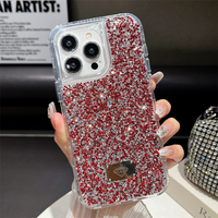 Nouvelle arrivée 3 in1 Gradient paillettes mode esthétique antichoc coque de téléphone Tecno spark go 2024 20pro