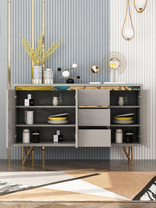 高級ビュッフェキャビネットディスプレイスタンドディニンルームサイドボードMdf大理石無垢材高級モダン許容 - Product Image 3