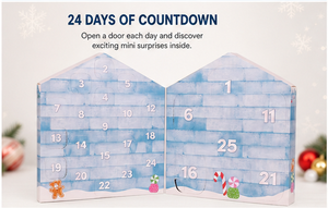 Custom 25 Days House Shaped Advent Calendar <b>Box</b> Double Door Rigid Cardboard Empty OEM <b>Christmas</b> Countdown Surprise Wholesale - Product Image 2