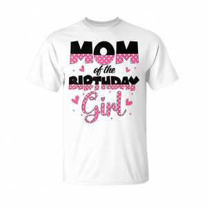 Camiseta para mamá de la niña de cumpleaños, diseño de lunares rosas, ropa para fiesta familiar - Product Image 2