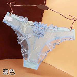 Women Embroidery Briefs Sexy Transparent <strong>Thongs</strong> Multiple Colors <strong>clear</strong> Mesh Bikini - Product Image 5