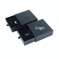 Boîte à bagues de luxe personnalisée avec mini-tiroir et présentoir pour porte-alliances, avec impression de votre logo