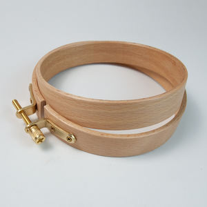 Cerceau de broderie en bois de hêtre de 2cm de hauteur, cadre rond en bois épais, outil de broderie pour le bricolage. - Product Image 5