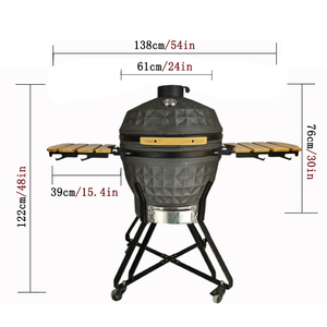 Parrilla Kamado de Cerámica KIMSTONE de 24 Pulgadas, Diseño Moderno, para Barbacoa, Ahumador, Asadores para Cocinar al Aire Libre, Jardín y Espacios Exteriores - Product Image 6