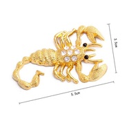 Nouvel emblème de voiture en métal 3D en forme de scorpion, badge de voiture animal