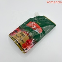 Sachets souples personnalisés de 200 ml pour sauce chili au soja, pâte de tomate, beurre de cacahuète, purée de fruits, confiture – Emballage en plastique à bec verseur