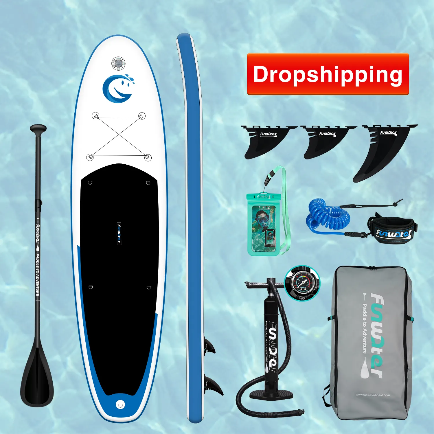 Fun water Drops hipping Factory Supply Tragflügel boot Surfbrett Wingfoil aufblasbare Sup Paddle Board Sap Board Surfen isup