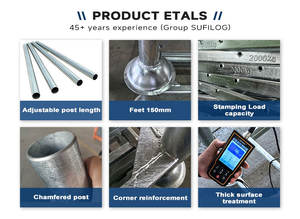 Palettes modulaires démontables en acier galvanisé industriel robuste et réglable TER pour entrepôt - Product Image 6