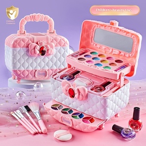 Juguetes para niñas, Kit de regalo de princesa cosmética, juguetes educativos, caja de <span class=keywords><strong>maquillaje</strong></span> de Color lavado, Maleta de <span class=keywords><strong>maquillaje</strong></span> de moda de belleza, Rosa - Product Image 3