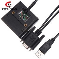 TOTINFO Scanner de codes-barres 2D 1D mobile haute vitesse, interface USB, numérisation à 360°, Plug & Play, garantie 2 ans, en stock, noir, 2m