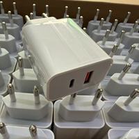 Chargeur mural double port USB-C 20W PD QC3.0 à charge rapide, prise EU US UK AU, pour Apple iPhone 17, Samsung Galaxy (vente en gros)