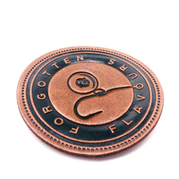 Étiquettes en cuir de jean personnalisées Etiquettes rondes en cuir PU avec logo en relief