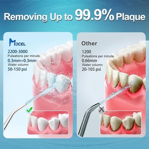 Pulizia dei denti senza filo 5 modalità 350ml acqua dentale <span class=keywords><strong>Flosser</strong></span> portatile e cavo USB C ricaricabile IPX7 impermeabile irrigatore orale - Product Image 6