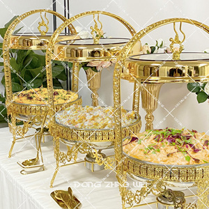 Khác khách sạn nhà hàng Nguồn cung cấp thực phẩm ấm hơn phục vụ tự chọn phục vụ thép không gỉ bướm chaffing chafing món ăn tự chọn thiết lập - Product Image 1