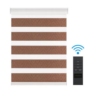 <span class=keywords><strong>Store</strong></span> intelligent nuit/nuit — stores zèbre motorisés, à double couche, verdustrede - Product Image 1