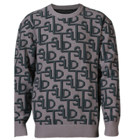 Prix inférieur Pull d'hiver à manches longues en tricot chaud respirant avec logo imprimé motif de personnage pour hommes