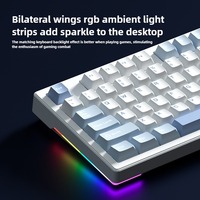 Clavier mécanique sans fil Weikav WK87, 3 modes, hot-swap, structure à joint, RGB, QMK/VIA, clavier de jeu personnalisé pour PC gamer