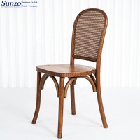 Chaise de salle à manger en rotin moderne en bois massif empilable pour mariage, banquet, extérieur et intérieur, jardin, salon