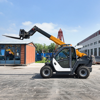 Chargeur frontal sur pneus diesel Jiubang haute performance, capacité 2,5t, hauteur de levage 6m, 55kW, garantie 1 an, 4x4