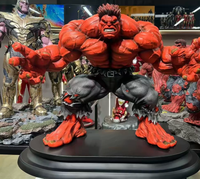 Figurine de super-héros Hulk en fibre de verre, taille réelle, peinte à la main, artistique, inspirée du cinéma, homme musclé, statue personnalisée 1:1