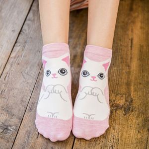 Calcetines de Diseño Personalizado con Dibujos Animados para Mujer, Calcetines de Algodón Coreanos de Verano con Lindos Gatos - Product Image 6