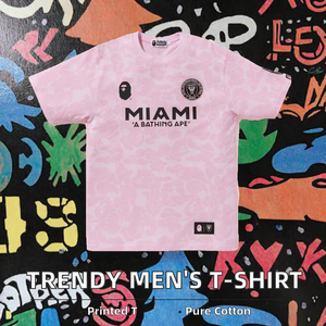 High Quality Men's Designer T-Shirt Trendy Loose Printed New Style Casual Sports T-Shirt 240 Grams Fabric Geometric <b>Pattern</b> - Product Image 2