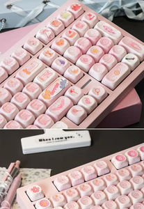 Jolies touches de <span class=keywords><strong>clavier</strong></span> à thème Chi-bi Ma-ruko-chan, en PBT, par sublimation, profil M-oa pour <span class=keywords><strong>clavier</strong></span> mécanique MX Switch 68/104/108 - Product Image 5
