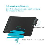 Tablette graphique Huion pour dessin numérique, conception d'animations électroniques légères, compatible PC mobile