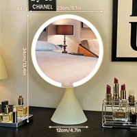 Miroir de maquillage Art Déco en aluminium de haute qualité, taille fine, pour bureau, table, petit, haut de gamme, spécial pour étudiants en résidence universitaire, maison, princesse