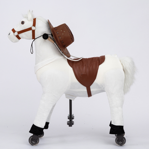 <span class=keywords><strong>Cavallo</strong></span> Bianco <span class=keywords><strong>Cavalcabile</strong></span> in un Parco Divertimenti nel 2025, Giocattolo Animale <span class=keywords><strong>Cavalcabile</strong></span> per Bambini, Peluche <span class=keywords><strong>Cavalcabile</strong></span> - Product Image 2
