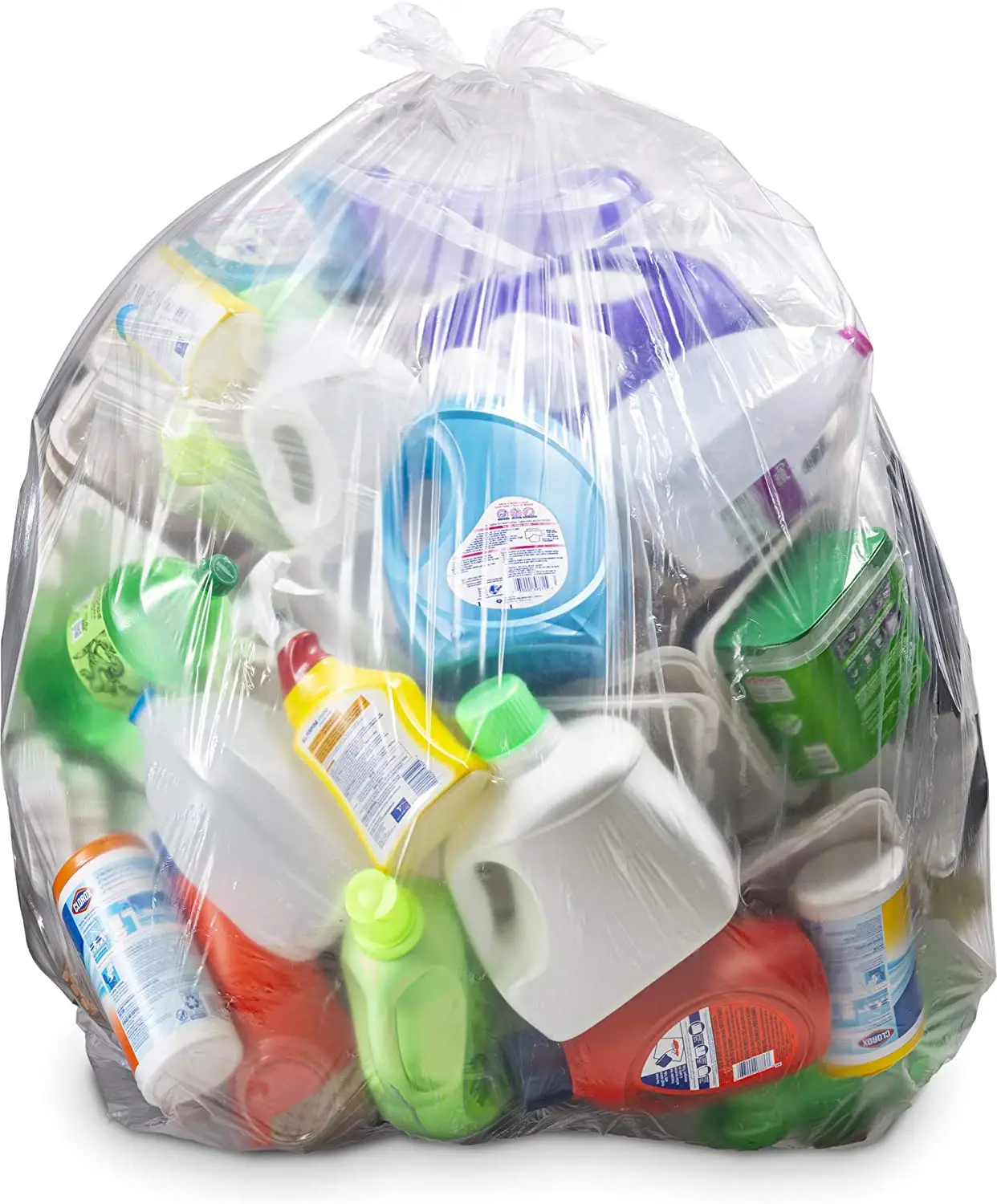 Garbage Bags Clear Trash Bags 33 Gallon Large Clear Plastic Recycling Garbage Bags