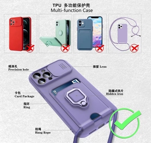 Funda de teléfono TPU multifuncional con diseño de armadura superventas para <span class=keywords><strong>Xiaomi</strong></span> 11, accesorio móvil con hebilla de anillo de cámara deslizante a prueba de golpes - Product Image 3