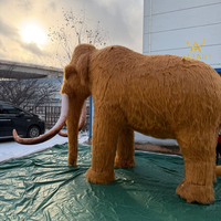 Modèle de ballon gonflable en peluche longue pour exposition sur la faune, décoration gonflable d'éléphant poilu animal sauvage