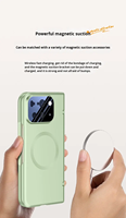 Étui de téléphone antichoc de luxe en PC rigide avec charnière et protection d'écran magnétique en verre dépoli pour Google Pixel 10 Pro Fold Fabriqué en Chine