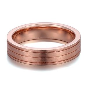 Anillos Finos de Oro Rosa de 18K, 14K y 10K, Proceso de Trefilado, Halo, Hechos a Mano, Anillos de Boda Minimalistas, Diseño Personalizado para Parejas, Uso Diario - Product Image 3