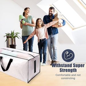 ถุงเก็บของแบบทอขนาดใหญ่ ความจุเยอะ พกพาสะดวก กันความชื้น พร้อมคลิปหนีบตาข่าย สำหรับการขนย้ายและจัดเก็บ - Product Image 6