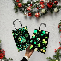 Sacs de friandises en papier fluorescent durables imprimés personnalisés à chaud pour l'emballage de cadeaux pour enfants