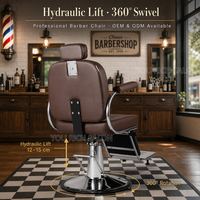 Nouveau fauteuil de barbier marron, chaise de salon de coiffure, mobilier de beauté pour hommes, fauteuil de barbier, vente directe d'usine à prix avantageux