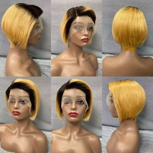 T Part <strong>Wig</strong> 10A Grade <strong>Short</strong> Human Hair <strong>Wigs</strong> Hot Sale Colored Pixie Cut Human Hair <strong>Wigs</strong> - Product Image 3
