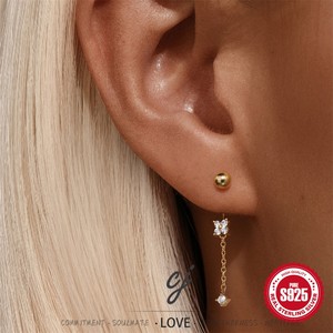 Carline donna 925 in argento Sterling orecchini con nappine pendenti ciondolo luna fiore cuore nappa <span class=keywords><strong>gioielli</strong></span> zircone Design alla moda - Product Image 4