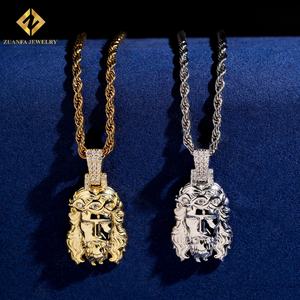 Yeni ürün moda VVS1 Moissanite kolye erkekler kolye 925 gümüş kolye buz Out GRA GRA ile elmas Tester geçmek - Product Image 4