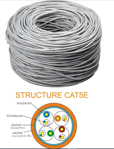 <span class=keywords><strong>Cable</strong></span> Ethernet <span class=keywords><strong>UTP</strong></span> CAT6 <span class=keywords><strong>de</strong></span> Cobre Puro Sólido 23AWG, 305m, 4 Pares, Certificado CE, Impedancia 100, Color Personalizado, OEM - Product Image 1