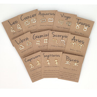 12 boucles d'oreilles en plaqué or, 1 paire de bijoux de mode, 12 constellations, cadeau d'anniversaire pour femmes, Horoscope, signe du zodiaque