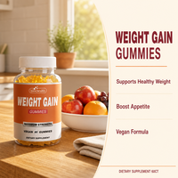 Gummies pour la Prise de Poids, Gain Musculaire, Amélioration des Fesses, Stimulant d'Appétit, Compléments Alimentaires à Base de Plantes pour Adultes, Vitamines du Complexe B, Poudre Protéinée