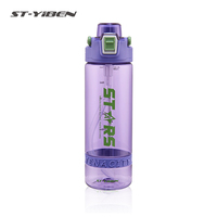 Bouteille d'eau Yiben 720 ml avec paille, sans BPA, anti-fuite, personnalisable pour enfants et écoliers
