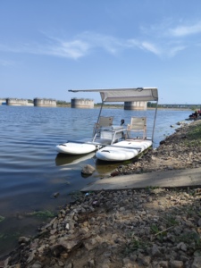 Catamarano SUP Gonfiabile Facile da Usare, Barca a Due Posti per Laghi e Oceani, Casa Galleggiante, Pontile Galleggiante - Product Image 3