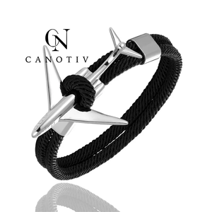 Venta al por mayor Pulseras de moda hechas a mano Cuerda de Milán Acero inoxidable Pulsera de avión de aviación de alta calidad - Product Image 4