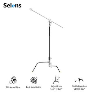 Support <span class=keywords><strong>girafe</strong></span> robuste de 3,2 m avec pied magique, bras transversal en acier inoxydable argenté, support en C - Product Image 5