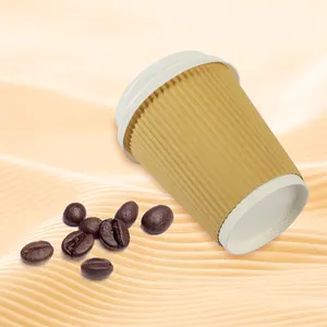 Individueller heißer doppelwandiger Kaffee-Papierbecher Ökologischer heißgetränkebecher